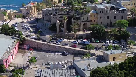 Aerial-View-of-Ilana-Goor-Museum-in-Old-Jaffa