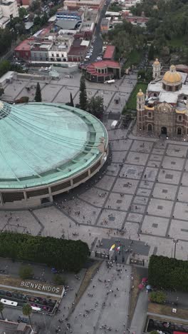 Vertical-aerial-perspectives-of-the-Basilica-of-Guadalupe-in-Mexico-City