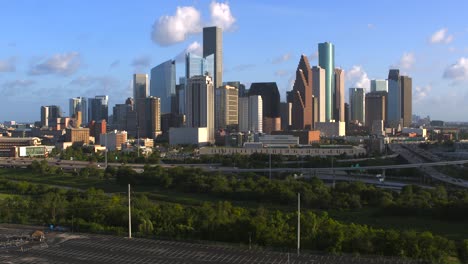 Vista-De-Drones-De-Houston,-área-De-Citysvape-De-Texas-En-El-Extremo-Este-De-Houston