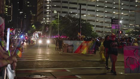 Pride-parade-celebration-in-downtown-Houston,-Texas