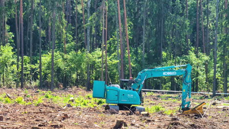 Extractor-De-Tocones-Con-Accesorio-Desgarrador-Limpiando-Un-Bosque