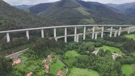 Ascending-drone,aerial--A8-highway-northern-Spain-drone,aerial