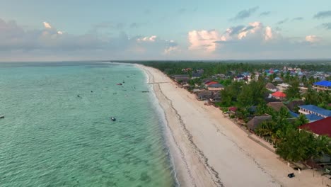 Discover-Paje-Beach,-Zanzibar,-with-stunning-DJI-Mavic-3-drone-footage