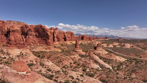 Moab-is-a-city-in-Utah,-USA-that-is-known-for-its-unique-red-rock-terrain-and-is-a-popular-destination-for-outdoor-activities