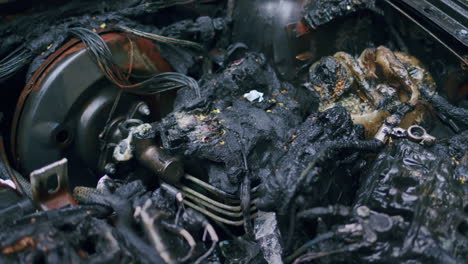 Deteriorating-And-Rusty-Burnt-Car-Engine-Interior