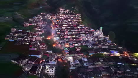 Aerial-view-of-Nepal-Van-Java-with-slightly-foggy-weather