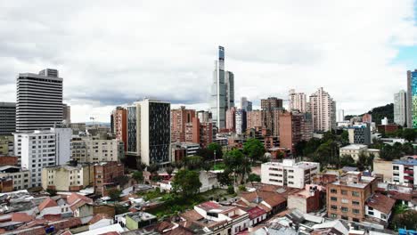 Vorwärtsaufnahme-Der-Stadt-Und-Des-Wohnens-Von-Bogota