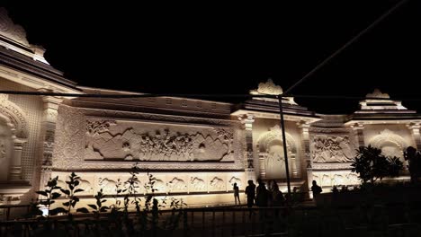 El-Exterior-Del-Complejo-Del-Templo-Sagrado-Hindú-Por-La-Noche-El-Video-Se-Tomó-En-El-Corredor-Del-Templo-Mahakaleshwar-Mahakal-Ujjain-Madhya-Pradesh-India-El-9-De-Marzo-De-2024