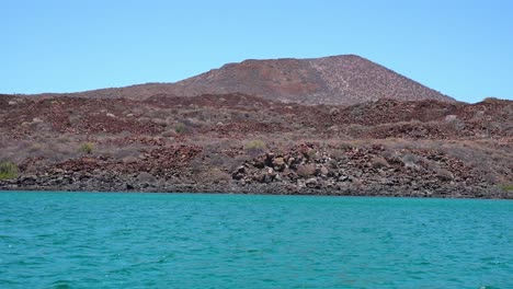 Volcano-in-Isla-Coronado,-sailing-in-the-Sea-of-Cortez