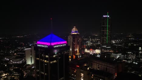 Skyline-Von-Sandton-In-Johannesburg-In-Gauteng,-Südafrika