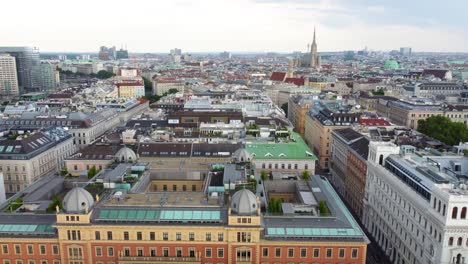 Vienna-Wien-aerial-view-of-capital-city-Austria,-urban-panoramic-in-Europe