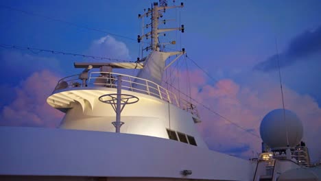 Communication-Antennas-And-Other-Electronic-Equipment-On-The-Upper-Deck-Of-The-Cruise-Liner