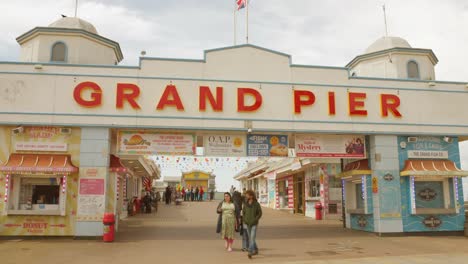 Scenic-Grand-Pier-entrance-in-Weston-super-Mare.-People-visiting