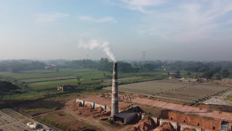 Vide-showing-process-of-brick-making-from-above-in-a-captivating-aerial-view-of-a-rural-Bangladeshi-brick-kiln