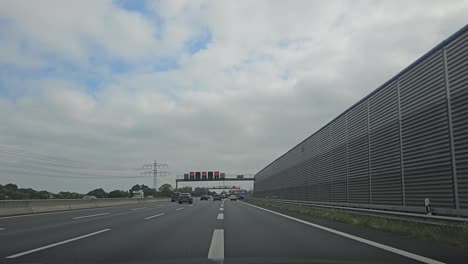 POV-wide-angle-footage-of-driving-on-German-Autobahn