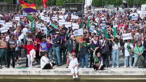 Hunderte-Liberale-Demonstranten-Halten-Plakate-Während-Einer-Demonstration