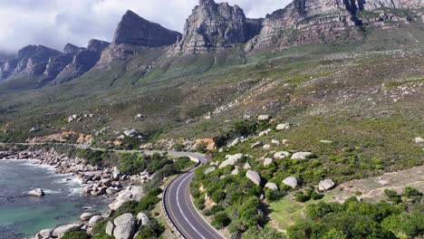 Carretera-Costera-En-Ciudad-Del-Cabo,-En-El-Cabo-Occidental,-Sudáfrica