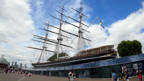 Greenwich,-London:-Die-Cutty-Sark,-Ein-Berühmtes-Historisches-Segelschiff-Und-Das-Schnellste-Seiner-Zeit,-Heute-Eine-Preisgekrönte-Besucherattraktion-In-Greenwich