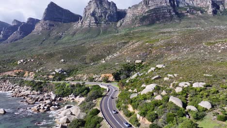 Carretera-Costera-En-Ciudad-Del-Cabo,-En-El-Cabo-Occidental,-Sudáfrica