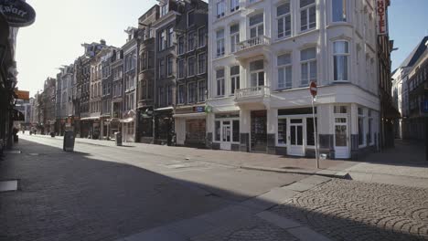 Sunny-Day-At-The-Empty-Streets-Of-Amsterdam-Due-Tor-The-Coronavirus-Outbreak-In-Netherlands