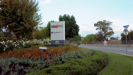 Coupang-south-korean-e-commerce-company-Sentinel-one-campus-in-Silicon-Valley-bottom-up-view-with-overcast-cloudy-sky