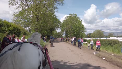 Every-year-thousands-of-gypsies,-travellers-come-to-Appleby-in-Cumbria-UK-for-the-Horse-Fair