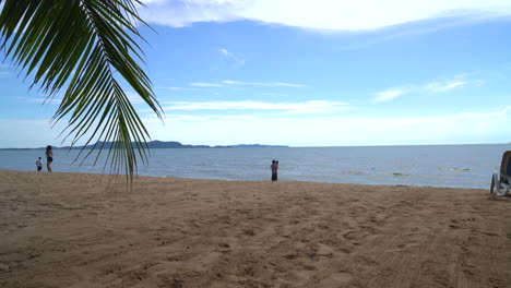 Palmen-Und-Tropischer-Strand-In-Pattaya-In-Thailand