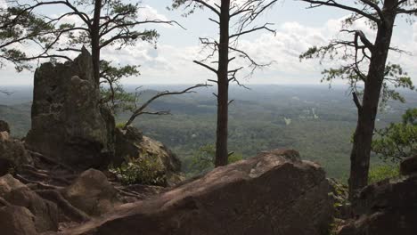 Vistas-A-La-Montaña-Con-Rocas-Y-Pinos