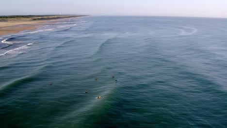 Drone-shot-of-a-surfer-taking-a-wave-:-1