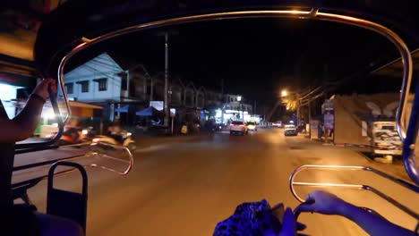 Wide-angle-shot-at-the-back-of-a-songthaew-bus-during-the-day-in-Thailand