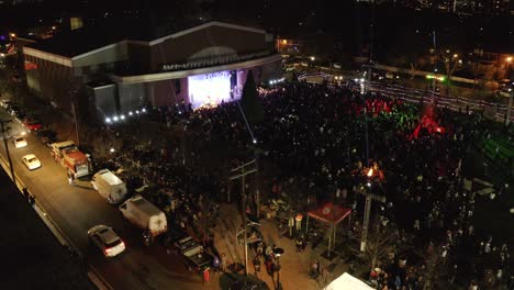 Aerial-view-of-the-Fort-Lee-Tree-Lighting-show-in-New-Jersey