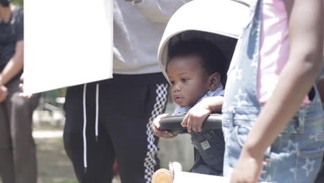 Young-Boy-in-Stroller-at-a-Black-Lives-Matter-Rally