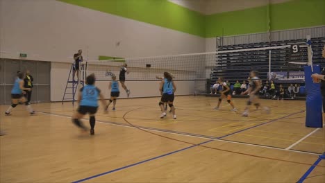 Shot-of-female-volleyball-players-above-years-old-gathering-in-the-world-master-game-at-Waitakere-Trust-Stadium