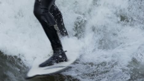 Close-up-shot-of-a-surfer-surfing