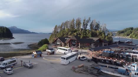 Establishing-shot-of-the-small-harbor-of-Puerto-Pañuelo-in-Argentina-Patagonia