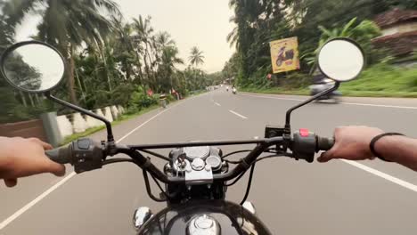 Motorcycle-POV-in-India-Highway|-High-Speed-|-Greenery