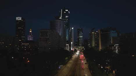 John-Paul-II-Avenue-and-the-skyscrapers-of-Warsaw