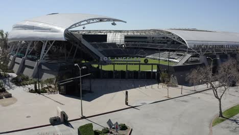 Banc-of-California-Stadium-entrance-and-gates-in-Los-Angeles,-America