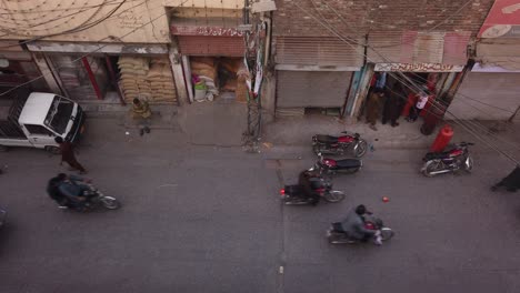 Street-scene-situation-before-Eid-Milad-un-Nabi-celebrations,-shot-from-rooftop