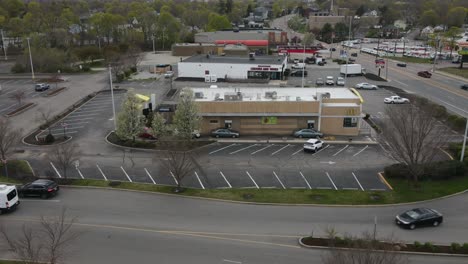 Hyperlapse-at-McDonald's-showing-line-progression,-traffic,-service-speed-and-the-frenetic-pace-of-life-around-the-location