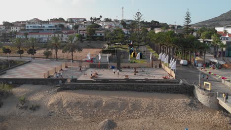 The-Colombo-festival-is-seen-from-a-drone-pulling-back-to-an-aerial-view