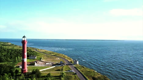 PALDISKI-DECEMBER-30:-Drone-overview-of-Pakri-Lighthouse-in-ESTONIA-on-December-30th,2019