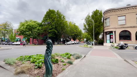 Historic-buildings-in-Corvallis-Oregon,-USA