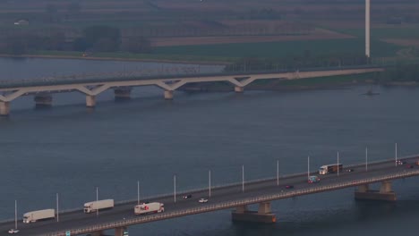 Dramatic-Shot-Of-Moerdijk-Bridge-Over-The-Hollands-Diep-In-Netherlands