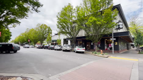 Historic-buildings-in-Corvallis-Oregon,-USA