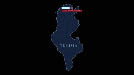 Tunisia-blue-map-with-Tunis-capital-city-and-geographic-coordinates-on-black-background