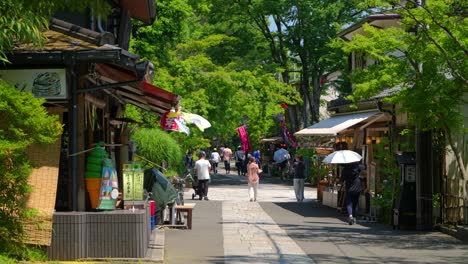 Zona-Del-Templo-Jindai-ji-En-Un-Caluroso-Día-De-Verano