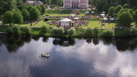 Aerial-view-of-the-small-town-of-Birin-Castle,-located-in-a-green-park