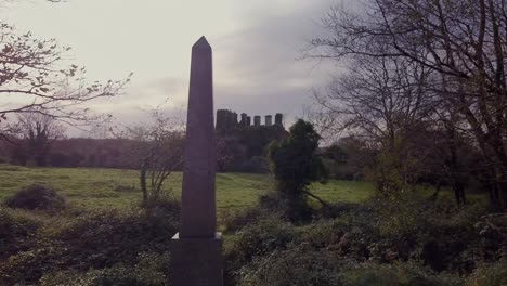 Monument-memorial-placed-beside-Menlo-Castle-,-Galway