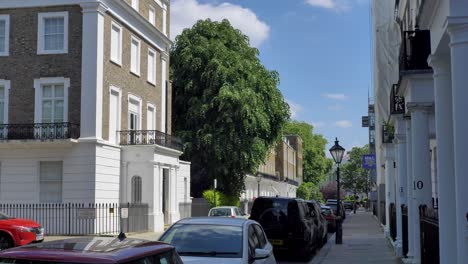 Blick-Auf-Die-Wohnstraße-Am-Thurloe-Square-SW7,-London,-Vereinigtes-Königreich,-Juni-2024